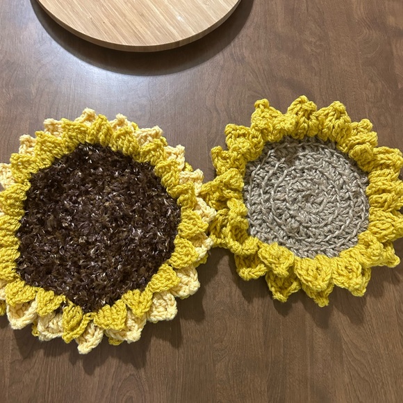 Hand Crafted Other - (2)Large Sunflower dollies